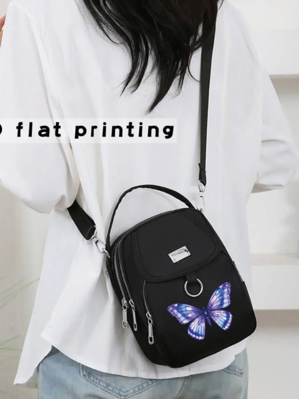 Shiny Pattern Lightweight Commuter Messenger Bag